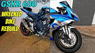 GSXR 600 WRECKED Bike Rebuild (Complete Rebuild Timelapse)