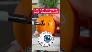 Can I Turn This Pumpkin Into A Eyeball?! 🎃 #drawing #painting #halloween2026