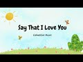 Say That I Love You (Lyric Video) | CalledOut Music