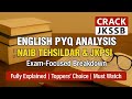 JKSSB English PYQ Breakdown | Naib Tehsildar & JKPSI Exam 2025 | Toppers’ Strategy