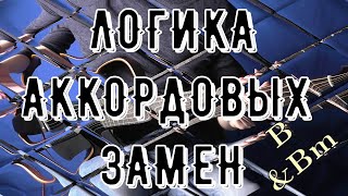 ЛОГИКА АККОРДОВЫХ ЗАМЕН УРОК 3 - СИ МАЖОР/СИ МИНОР