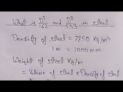 Video: Wat is de formule voor het gewicht van staal?