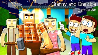 Grandpa and Granny Craft Garden - Android  Game | Shiva and Kanzo Gameplay