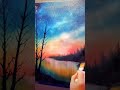 Quick trip around sunset lake #art #oilpainting #painting #artist #bobross #paintwithbram