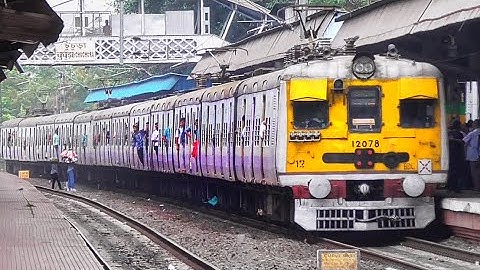 Bandel-Howrah 12 Coach EMU Local Train Arrive & Depart Crowded Chuchura Station | Eastern Railways