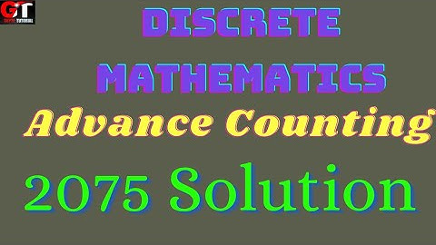 Discrete mathematics Advance Counting 2075 solution #NepaliLanguage #SolveinEasyWay