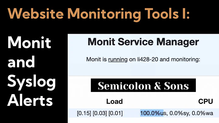 Website Monitoring Tools I: Monit and Syslog Alerts