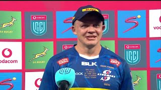 DHL Stormers Deon Fourie reacts to winning URC 1 Grand Final against Vodacom Bulls