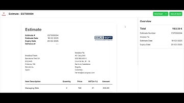 FactuON Learning Series 8: How to Create a Sales Estimate?? Users Video Series!!