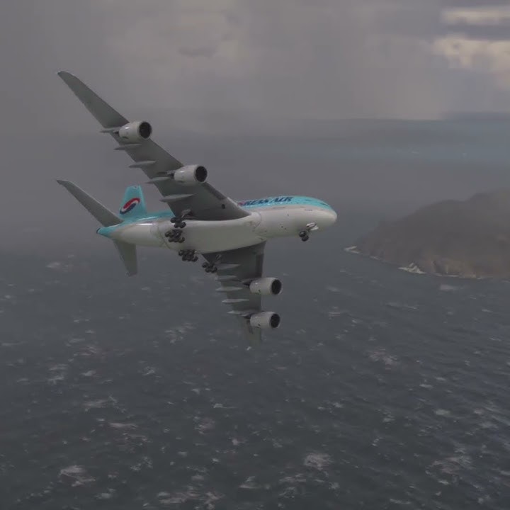 The BEST Pilot Lands Korean Airlines A380 on ST BARTS ISLAND