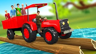 చెక్క వంతెన ట్రాక్టర్ రెస్క్యూ Log Bridge Tractor Rescue 3D Animated Telugu Moral Stories Maa Maa TV