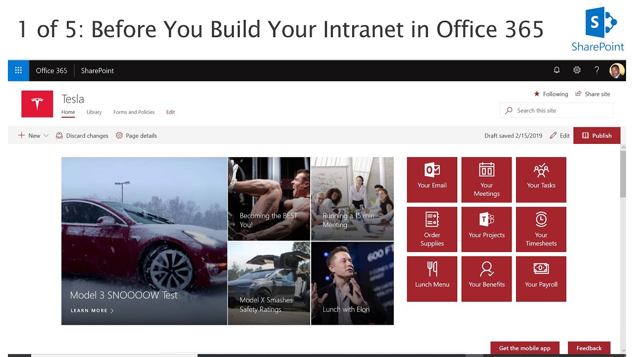 MI: 1 of 5 | Watch this Before You Build Your Intranet in SharePoint Online  - Modern Intranet - YouTube