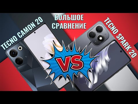 Очень похожие, но очень разные смартфоны - Сравнение Tecno Camon 20 и Tecno Spark 20