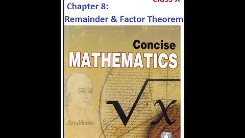 Class 10 Remainder and Factor Theorem Ex 8B (part 3 of 3)
