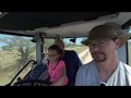 Twins driving the tractor