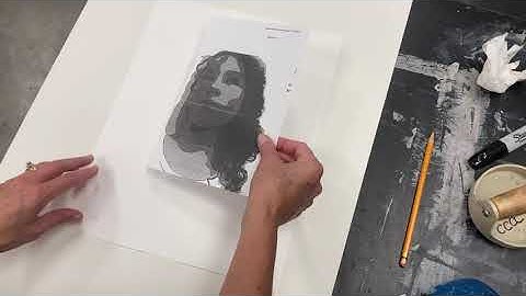 Monotype Trace process — inking and printing