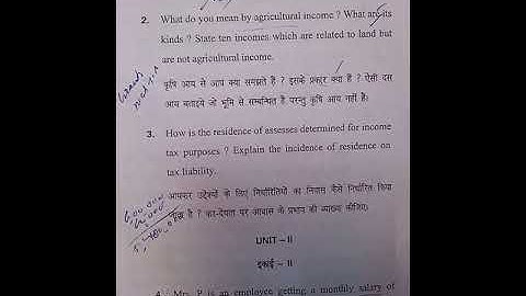 B.Com 5th Semester Taxation Law Question Paper 2023/2024 #du #igu #ku #mdu #ignou #gju #gu #popular