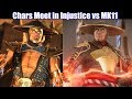 MK11 Characters meet in Injustice vs Mortal Kombat 11