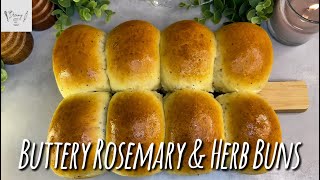 Buttery Rosemary & Herb Buns | Soft Homemade Buns Recipe  #butterbun #rosemary #herbs screenshot 1