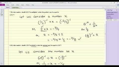 RD SHARMA Exponent & Power (Class 8)Detailed solutions of Ex-2.1(Part B)