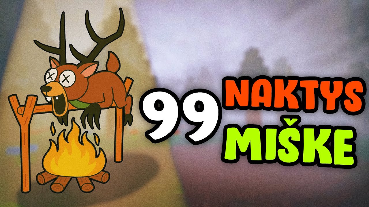 Išgyventi 99 Naktis Miške Elnias Sužeistas!