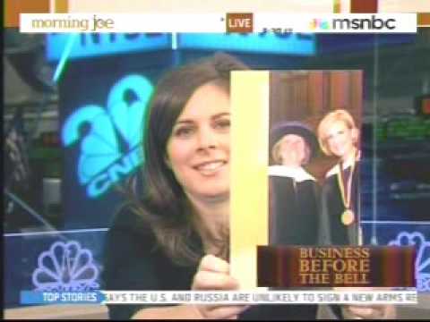 Erin Burnett '98 congratulates Mika Brzezinski '89...