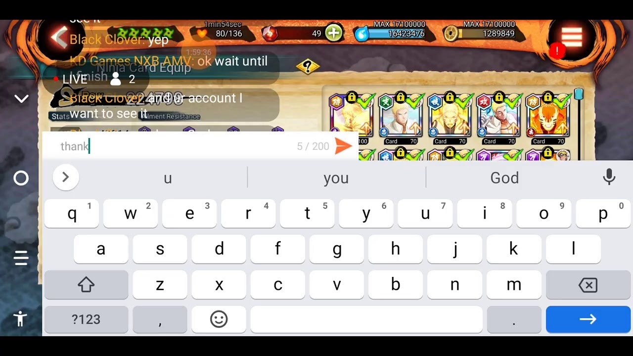 nxb new update ( live)// Naruto x Bouruto ninja voltage