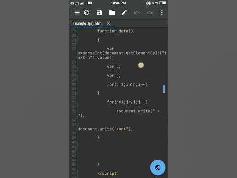 Star pattern in javascript || Triangle pettern using for loop ...
