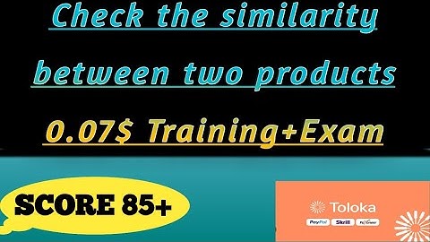 Check the similarity between two products 0.07$ Training + Exam