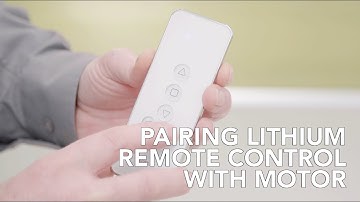 Pairing The Louvolite Lithium Remote Control With The Motor: Tutorial