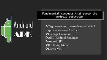 Fundamental concepts that power the Android ecosystem