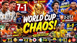 ⚽ 🔥GERMANY DESTROYS! 😱 Japan's INSANE Comeback! | FIFA World Cup 2026 Day 4 Recap ⚽🏆⚽ #WorldCup2026