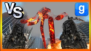 Hexapod Giant Nextbor VS Yautja Predator Armies SNPC Fight Garry's Mod