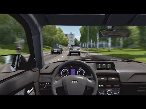 2014 Lada Priora Normal Driving - City Car Driving [Direksiyon Simidi Oyunu]