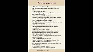 Abbreviations 🌈Enhance Your Understanding and Knowledge #learningenglish #englishlanguage