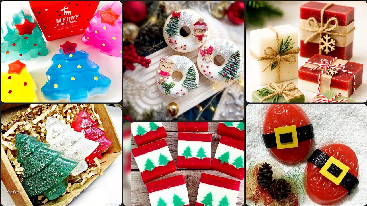 Эстетические идеи рождественского мыла в качестве подарка / 🌿 Натуральное мыло с эфирными маслами...