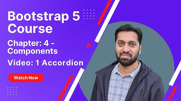 Bootstrap 5 Course - Chapter 4 - Video 1 - Component ‑ Accordion  - UrduHindi