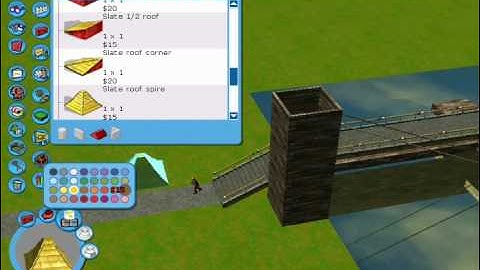 RCT3 TUTORIAL- How to make a SUSPENSION BRIDGE (Without Custom Scenery)