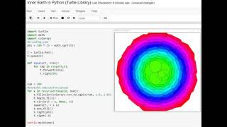 Inner Earth in Python (Turtle Library)