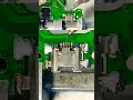 Applying Solder On Back Pins Of Charging Port #shorts #repair #replacement #diy
