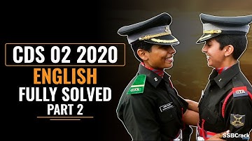 CDS 2 2020 English Answer Keys [Fully Solved] - PART 2
