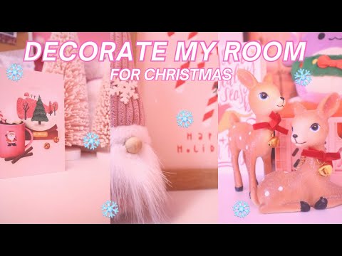 CHRISTMAS ROOM MAKEOVER 🎀❄️ Decorate with me for Christmas