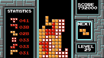 [TAS] NES Tetris 1.6M score in 180 lines lvl 29 start
