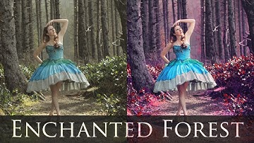 Adobe Photoshop Tutorials CS6 How to Magical Forest vibrant colors contrast fairytale retouching