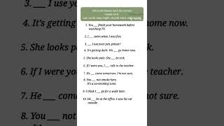 Worksheet - Modal Verbs || English Grammar || Spoken English || V(655)