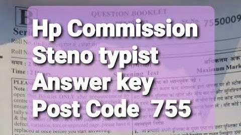 Steno typist 2020 hpsssc hamirpur answer key