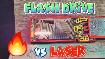 Flash drive vs Laser! Oddly satisfying laser sound! 4k ASMR memory burning. Decapsulation! Exposed!