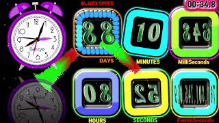 [Speed 86400x] snow 123 day 4 hour 56 min 7890123456789012 femtosec timercountdown alarm🔔femtosecond