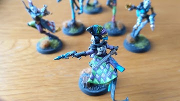 Painted Harlequin Troupe. 40k