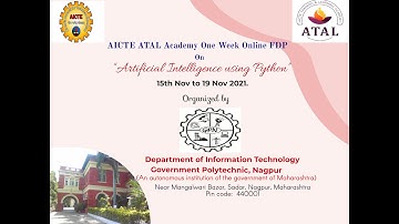 Day 3 Session III AICTE ATAL Academy Online FDP on Artificial Intelligence using Python 20211117 093